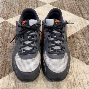 Nike Men's Charcoal and Bright Orange Sneakers